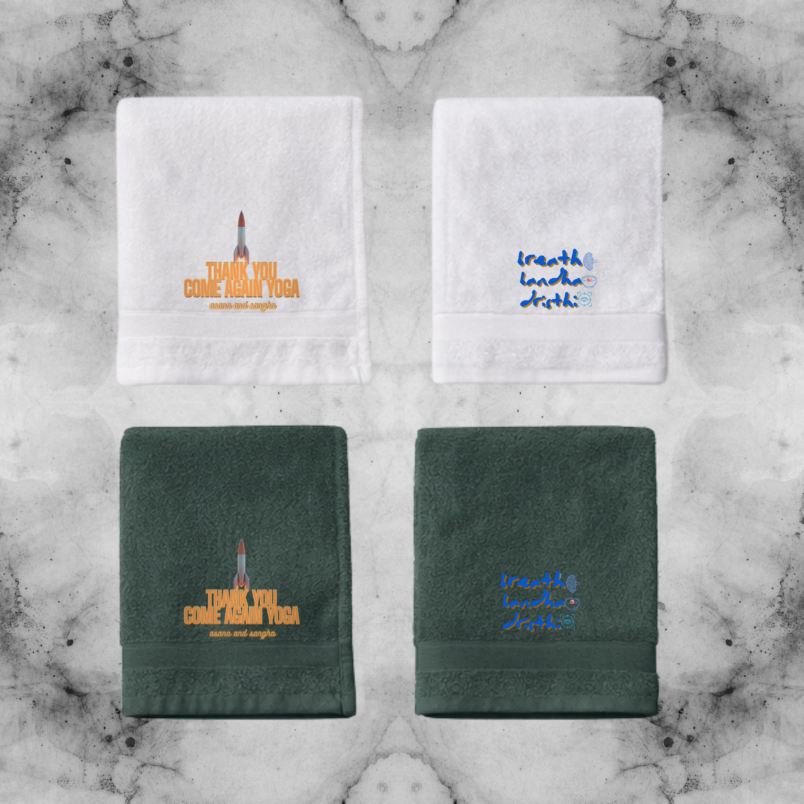 Too Hot TYCA Towel · white and forest · rocket and BBD